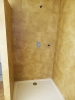 Koupelna s vinylem BUKOMA travertine